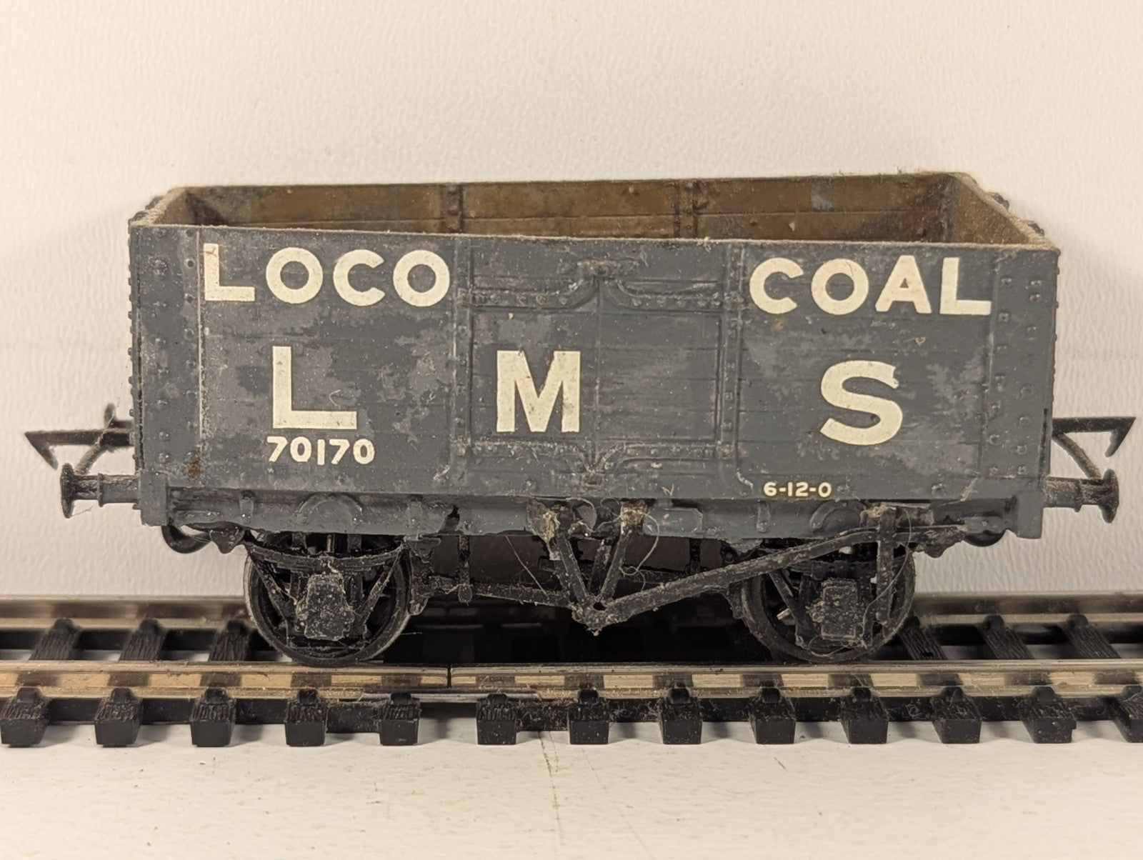 Kitbuilt OO Gauge 7-Plank Loco Coal Wagon Open Wagon 70170 LMS Grey