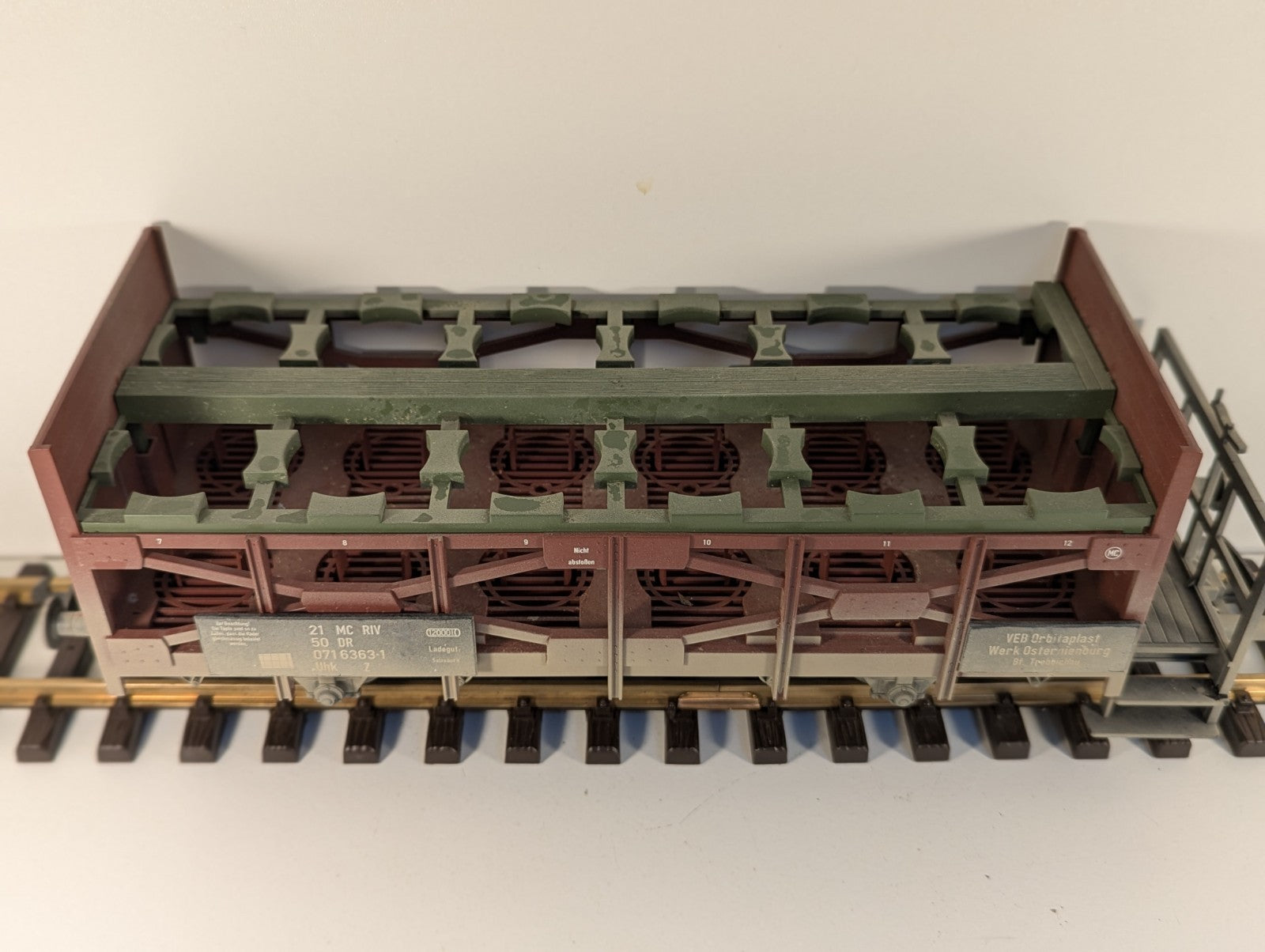 Piko G Gauge Weathered Acid Chemical Wagon – Missing Barrels