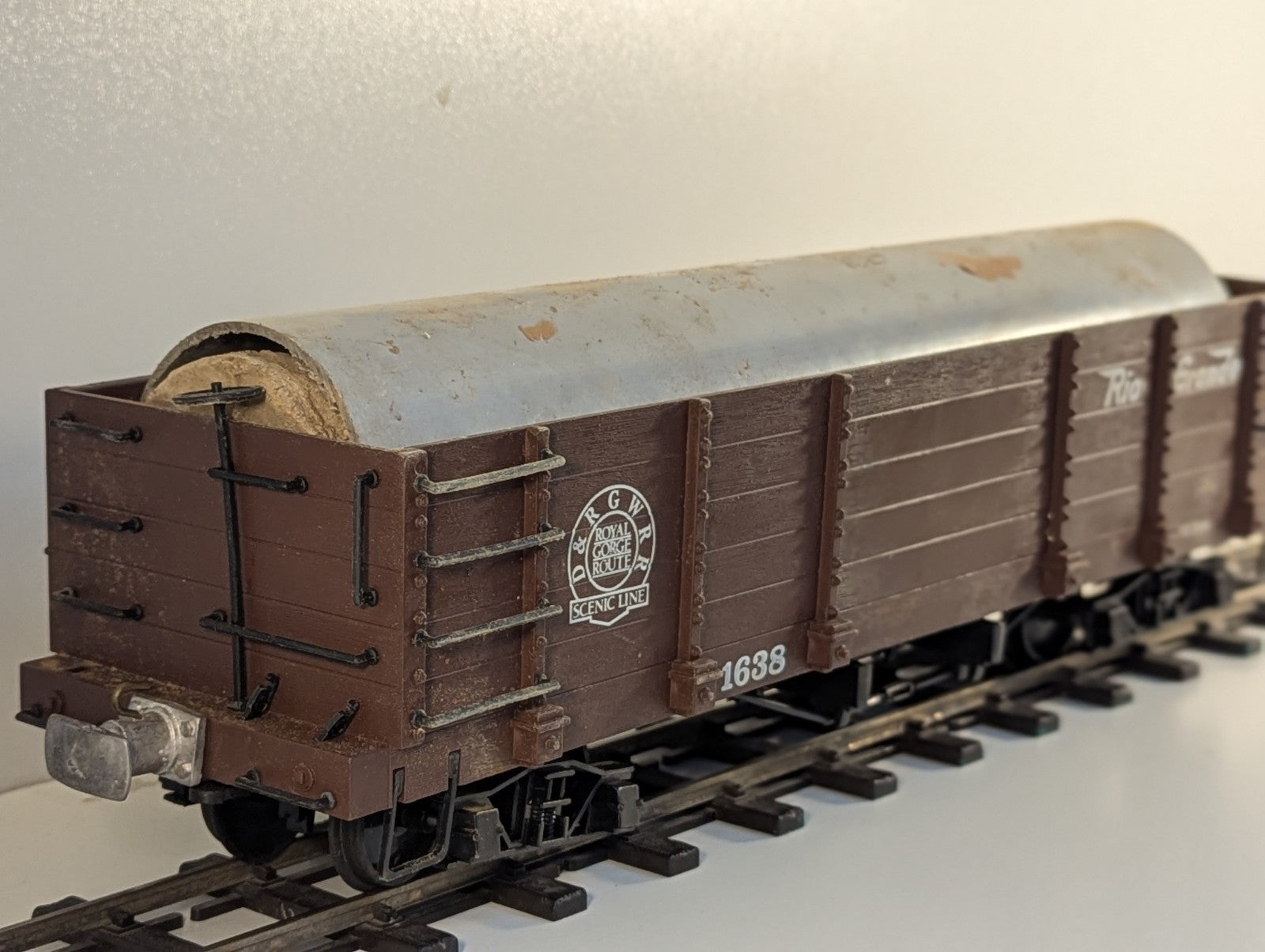 Bachmann Big Haulers G Scale Gondola Wagon – O Gauge Wheels Missing Coupler