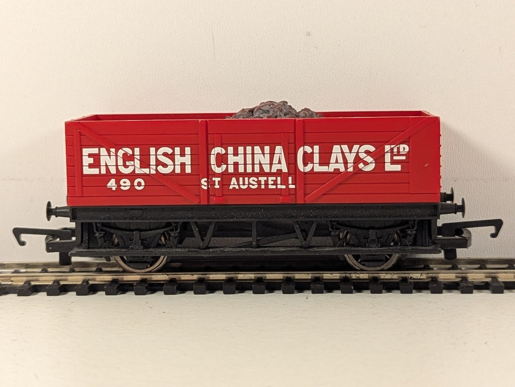 Hornby OO Gauge 7 Plank Open Wagon Goods Wagon 490 English China Clay