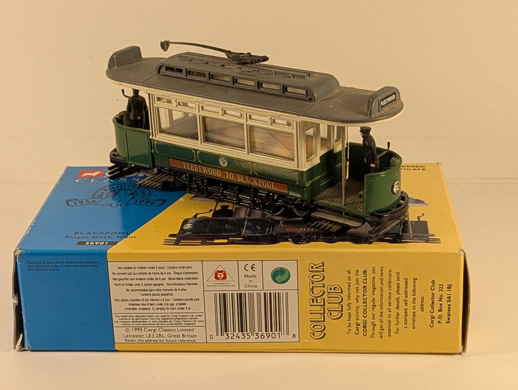 Corgi Blackpool Single Deck Tram 3 Green and Cream 36901