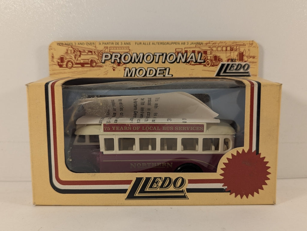 Lledo AEC Regal Bus 'Northern' Die-cast Bus Purple and cream