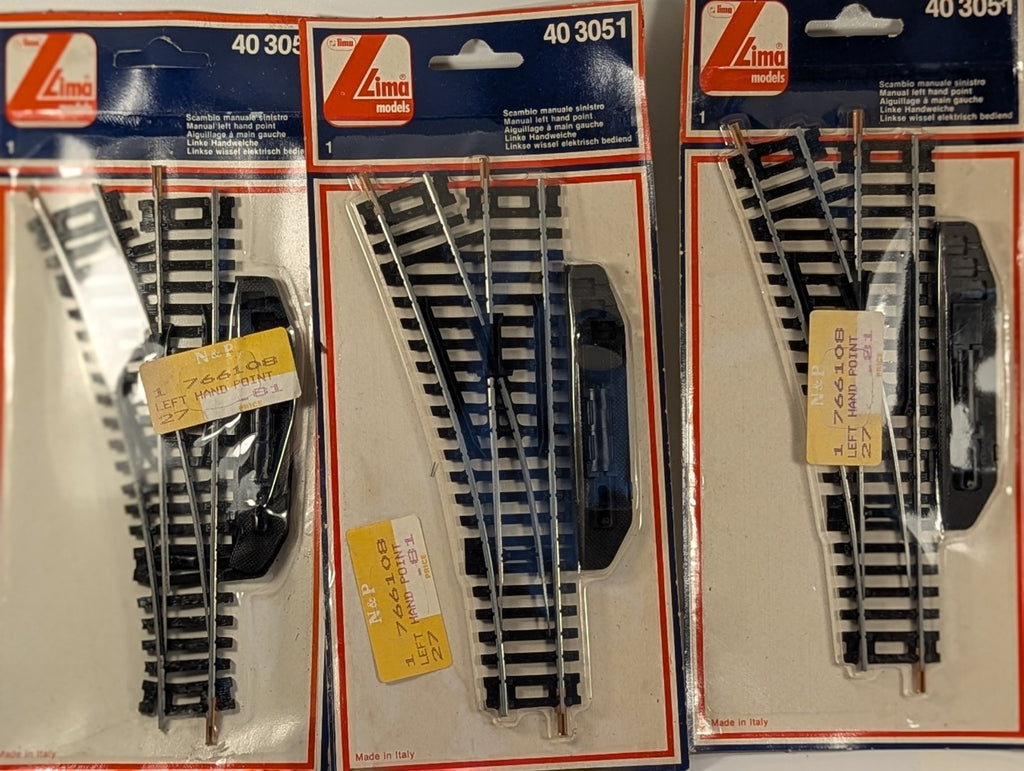 Lima 403051 OO Gauge Manual Left Hand Points - Job lot