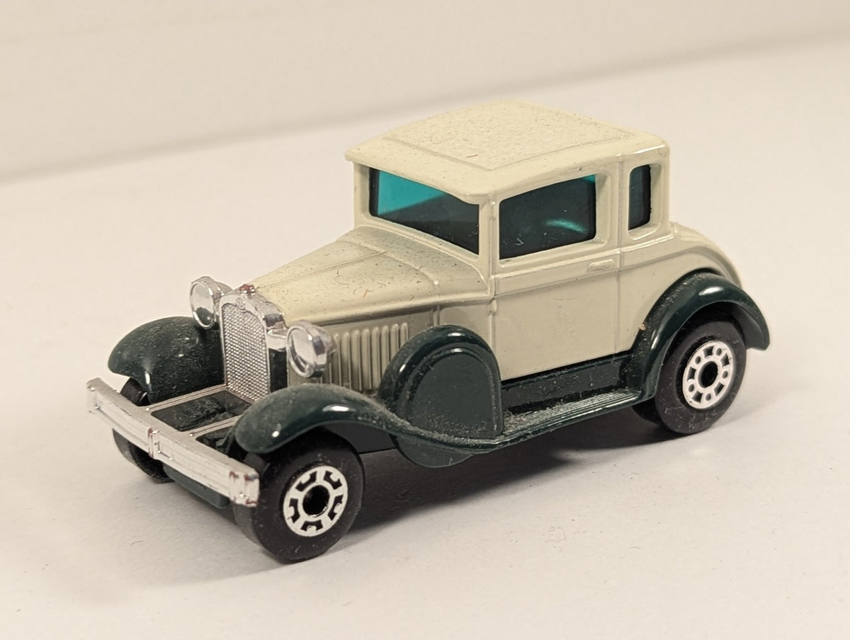 Matchbox Model A Ford Die-cast Model Car Cream and Dark Green 73