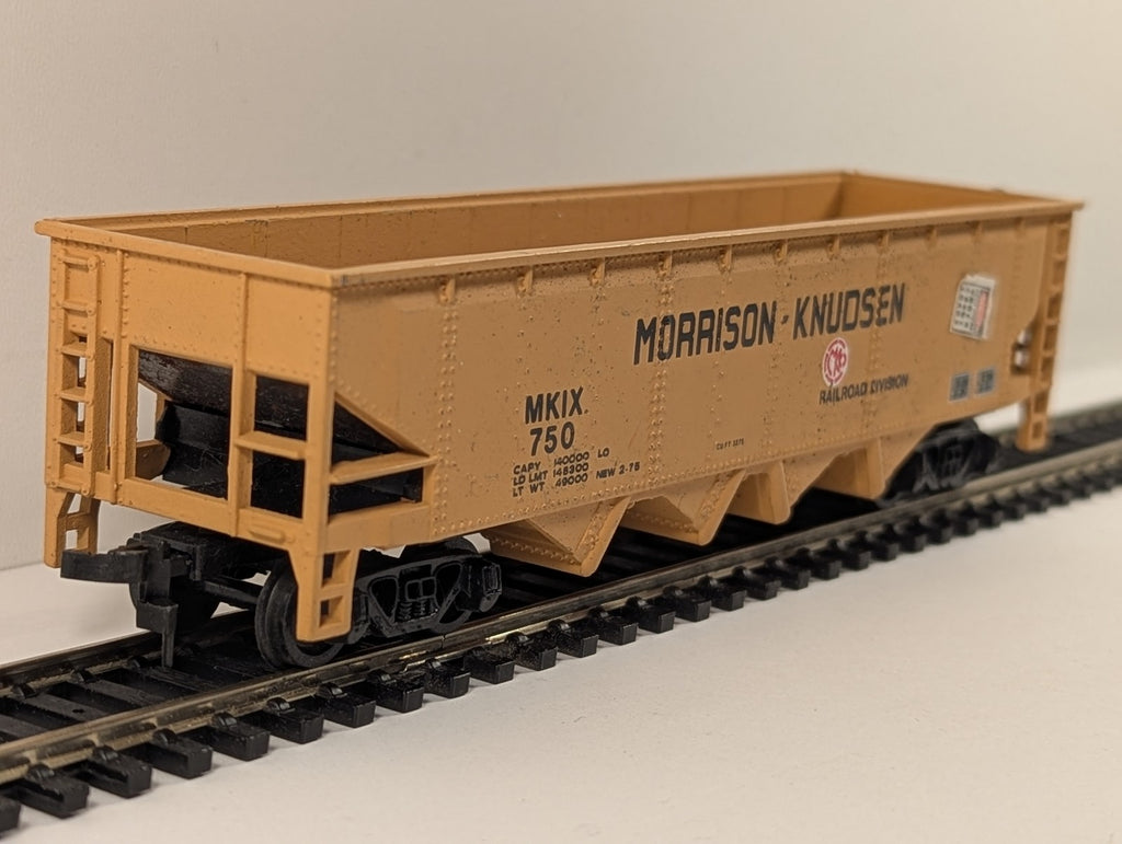 Bachmann HO Gauge Morrison-Knudsen 3-Bay Hopper Wagon Goods Wagon MKIX 750