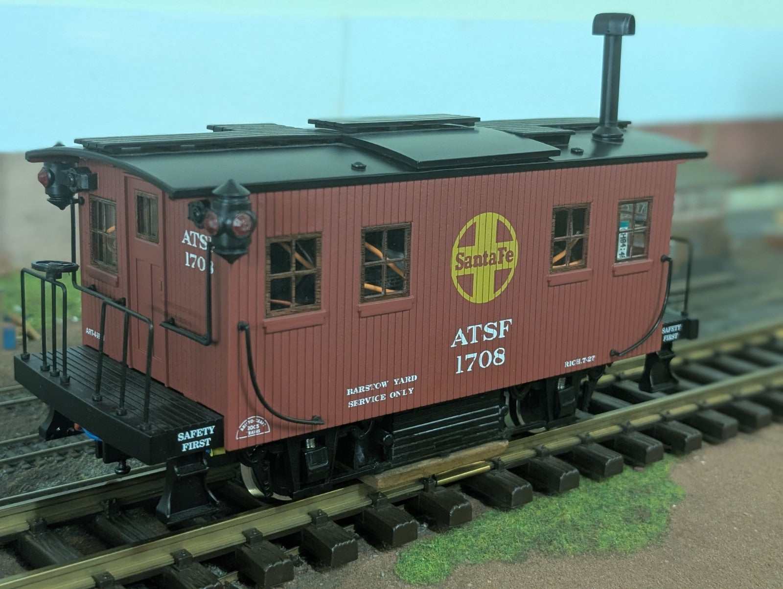 Aristo Craft G Scale Atchison Topeka & Santa Fe Track Cleaning # 1708 Caboose