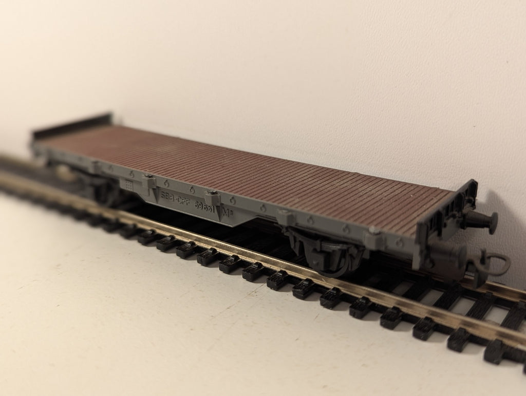 Kleinbahn HO Gauge 2 Axle SBB-CFF Bogie Flat Wagon