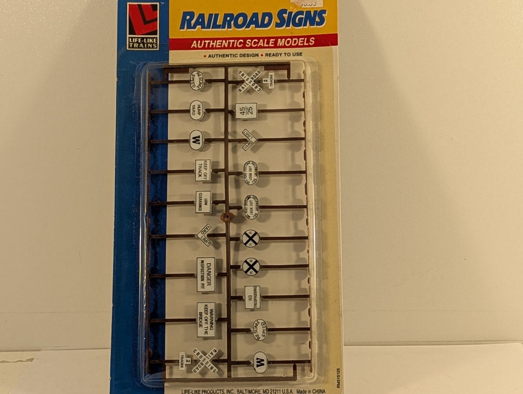 Life-Like HO Scale Railroad Signs Accessories 1125