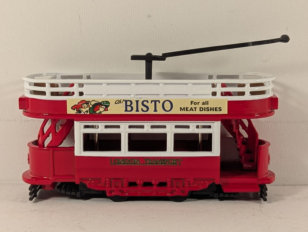 Lledo Open Top Tram Die-cast Model 961 London Transport with Bisto Advert