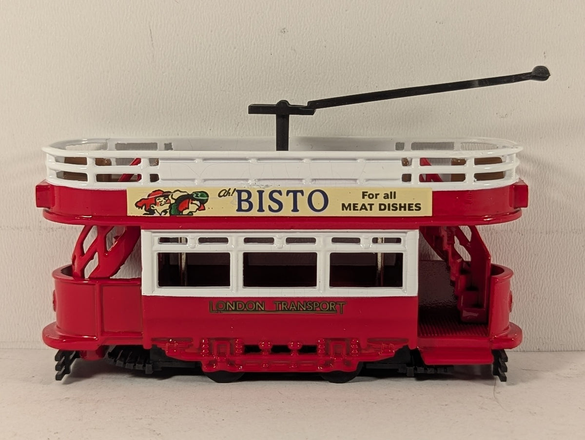 Lledo Open Top Tram Die-cast Model 961 London Transport with Bisto Advert