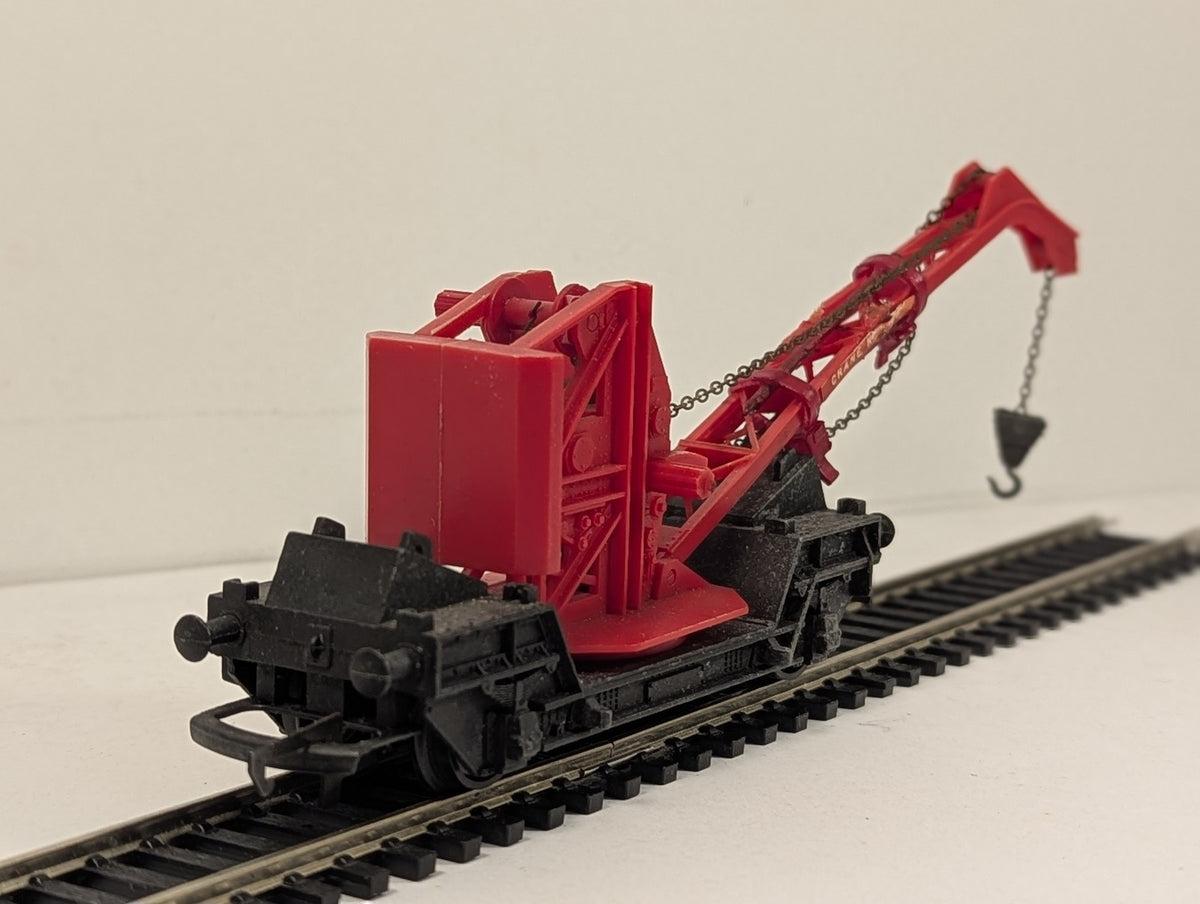 Tri-ang OO Gauge R127 Hand Crane Wagon Red / Black