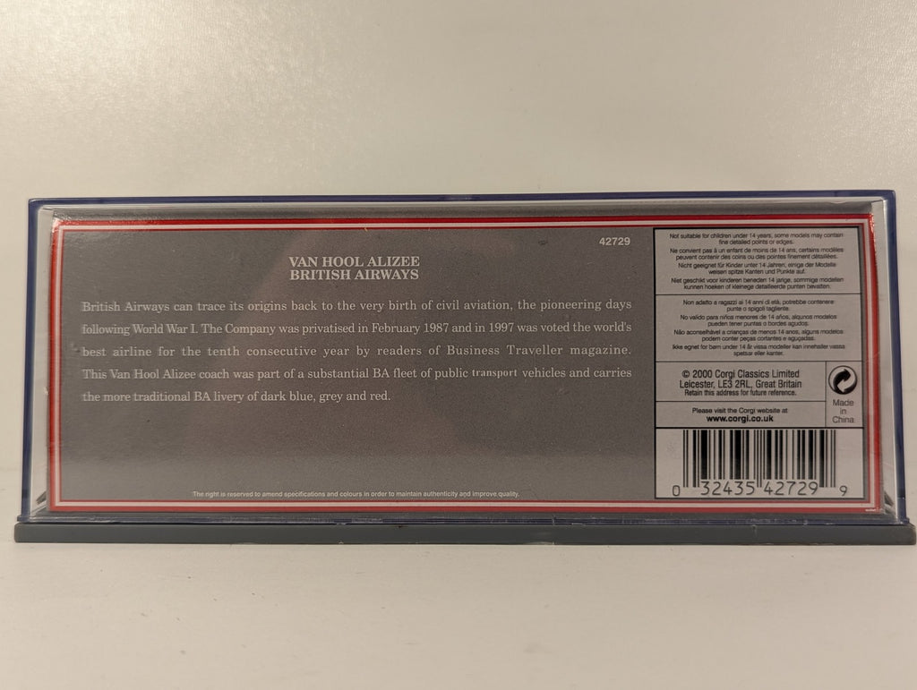 Corgi 1:76 Van Hool Alizee Die-cast Coach D188 VPP British Airways Holidays