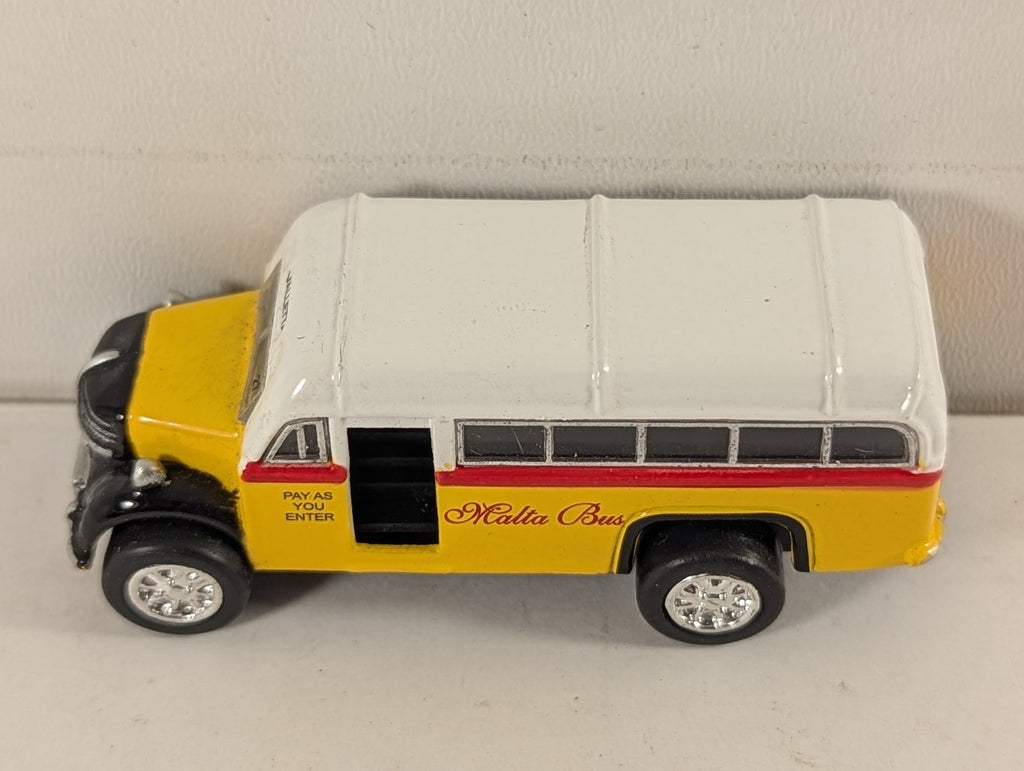 Malta Bus Die-cast Model Bus MLA-631 Malta Bus Yellow, Red & White