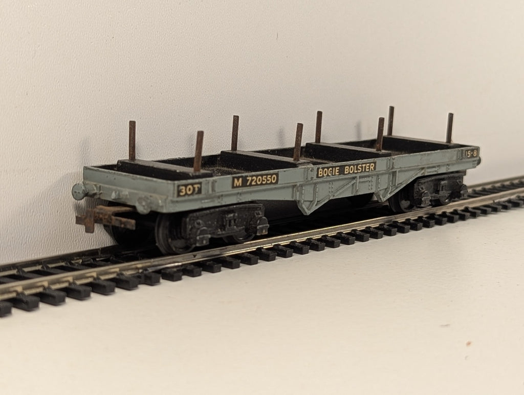 Hornby Dublo 32051 OO Gauge BR Grey Bogie Bolster Wagon - Boxed