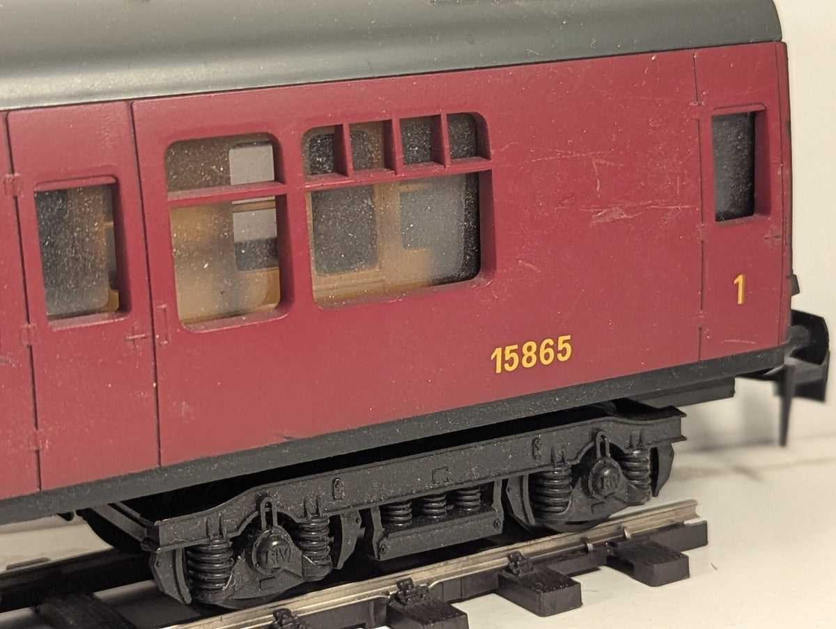 Lima O Gauge LMS 1st Class Corridor Composite Coach 15865 Maroon