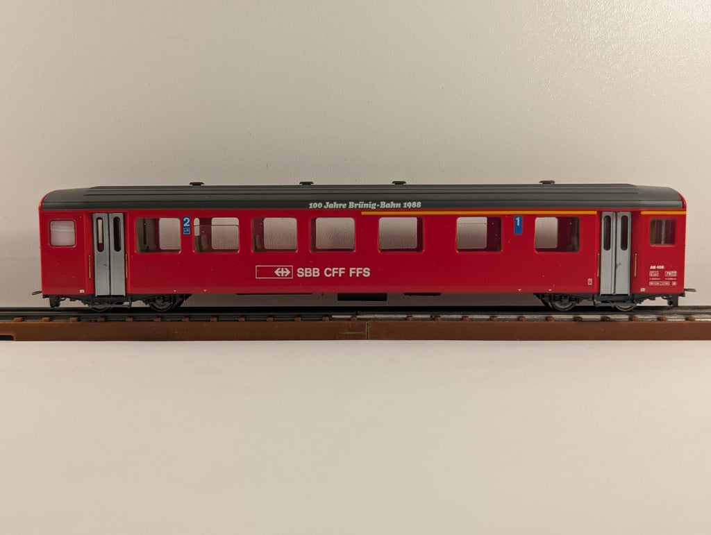 Bemo 3277 428 HOeGauge SBB AB408 "100 Jahre" First Class Passenger Coach - boxed