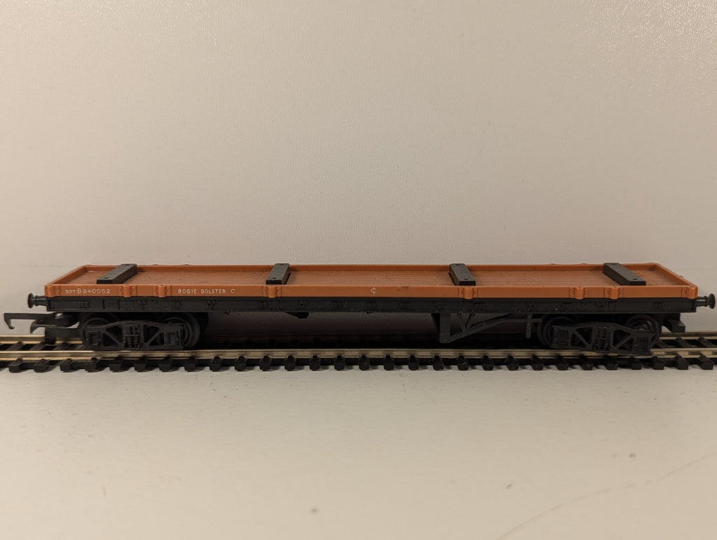 Tri-ang OO Gauge Brown Bogie Bolster Flatbed Wagon