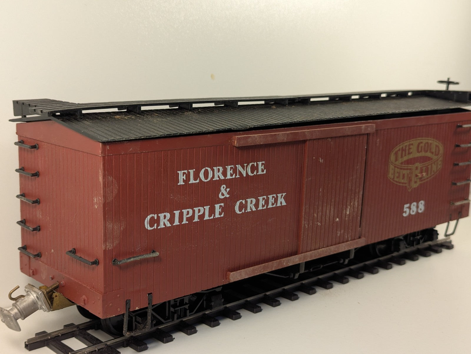 Bachmann G Scale Florence & Cripple Creek Boxcar 588 – No Couplers