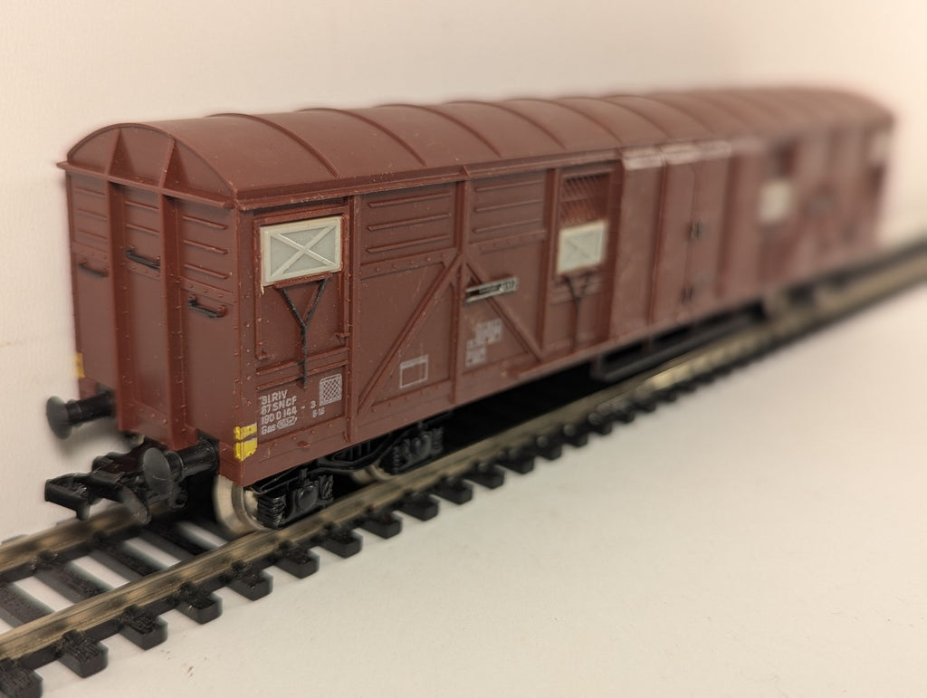 Jouef HO Scale SNCF Gas Covered Wagon Goods Wagon 190 0 144-3 SNCF Brown