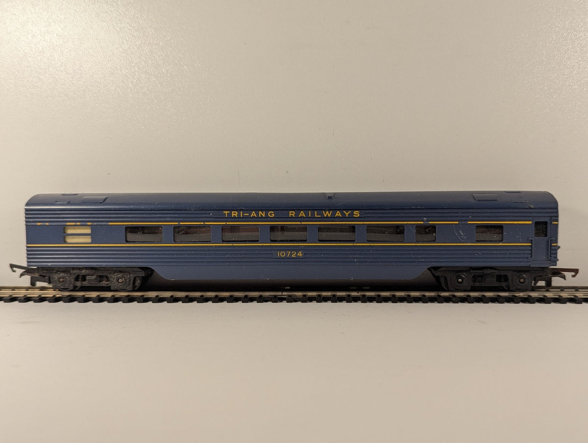 Tri-ang OO Gauge Transcontinental Passenger Coach 10724 Blue and Yellow R25