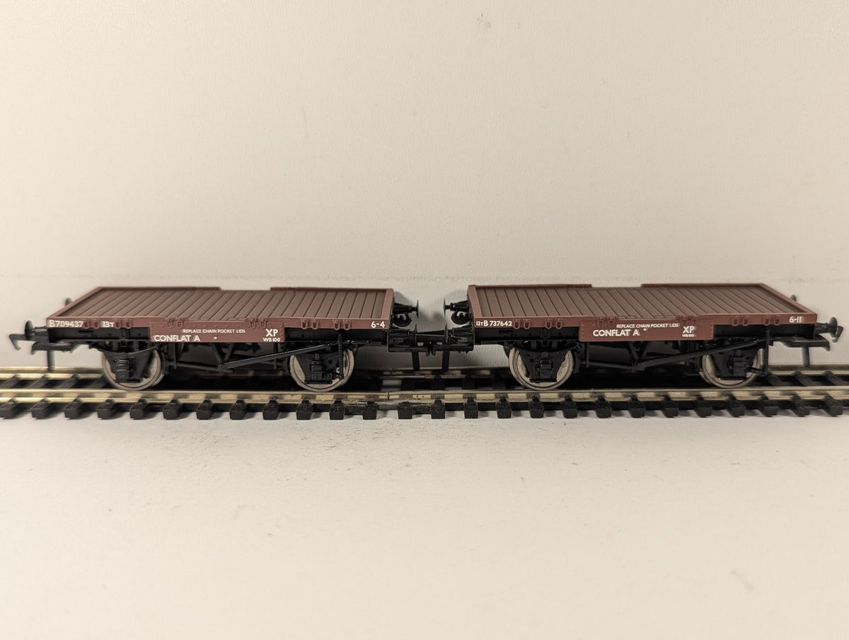 Bachmann OO Gauge BR Bauxite Conflat A Wagons (Pair) Freight Wagon