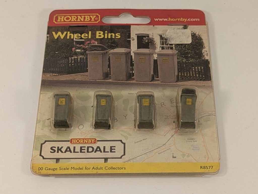 Hornby Skaledale R8577 OO Gauge Wheelie Bins Boxed