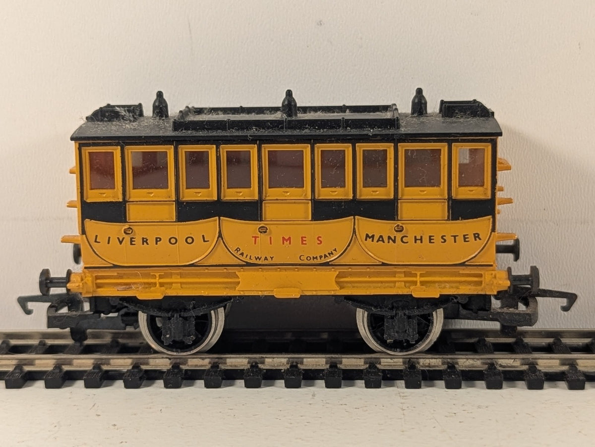 Hornby OO Gauge Liverpool & Manchester Railway 1st Class Coach 'Times'