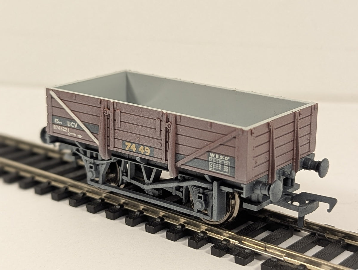 Bachmann OO Gauge 5 Plank China Clay Wagon without Hood Goods Wagon B743221