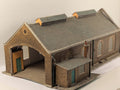Superquick Two Track Engine Shed Built Card Kit