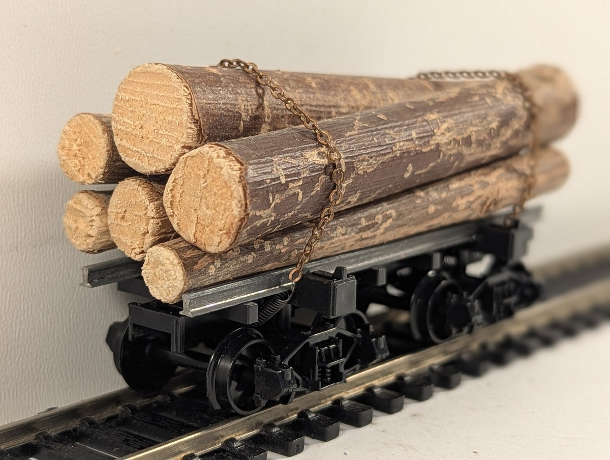 Roundhouse HO Scale Old Timer Series 26' Log & Timber Car Set (3-in-1) Craft Kit