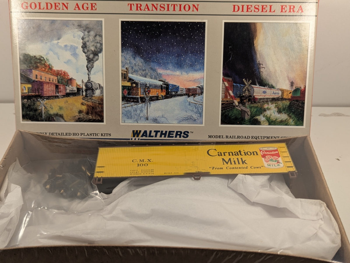 Walthers HO Carnation Milk Reefer Freight Car Kit