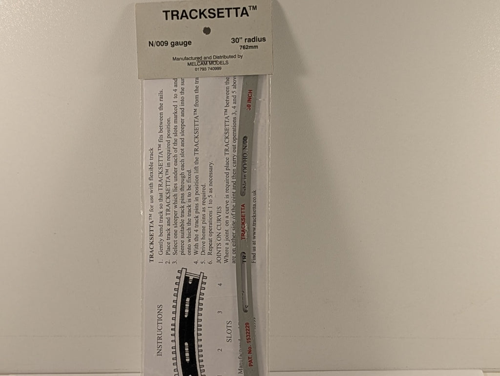 Tracksetta 30 Inch Radius N Gauge Track Laying Template