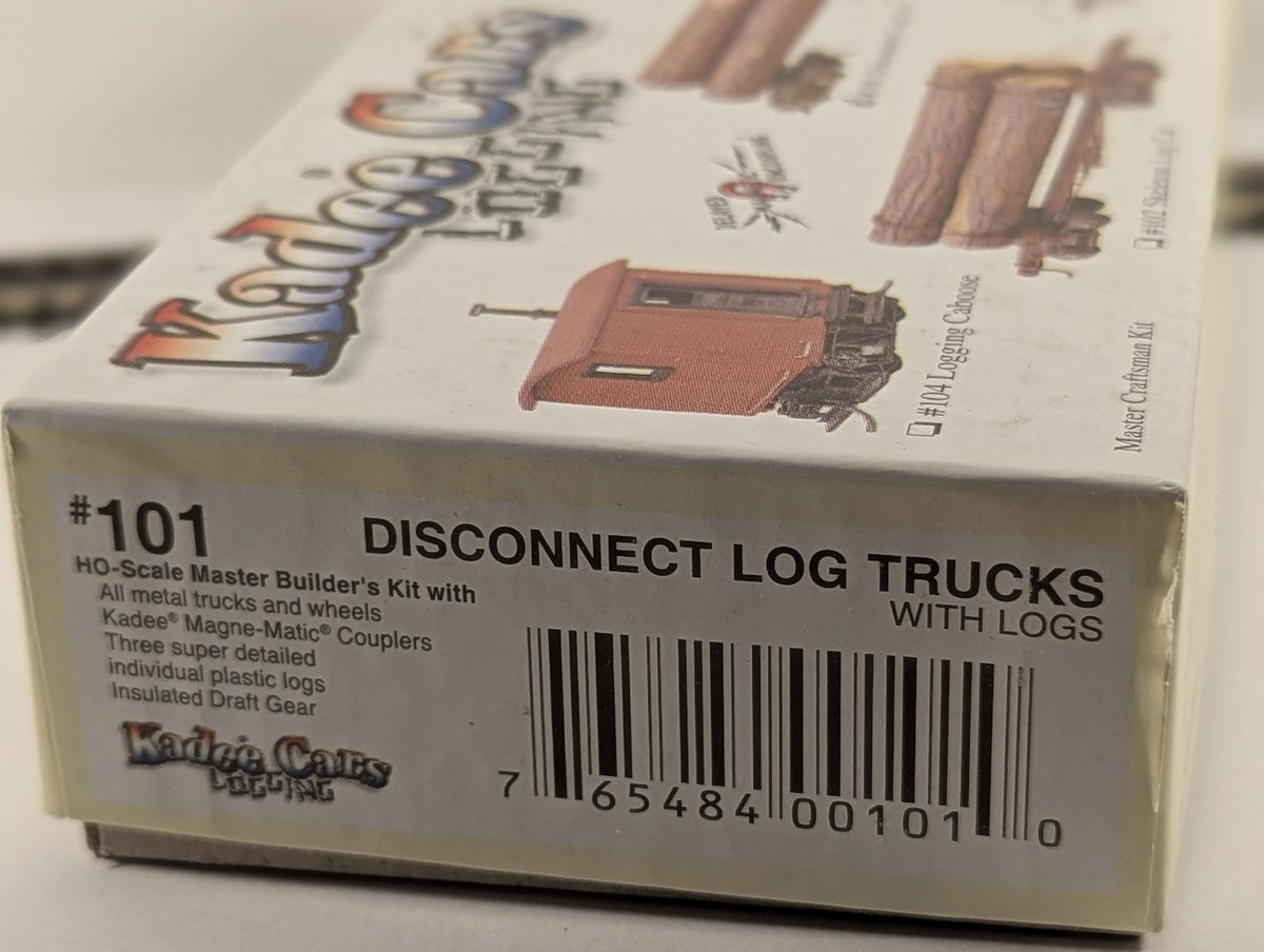 Kadee HO Scale Disconnect Log Trucks with Logs Master Builder's Kit Goods Wagon