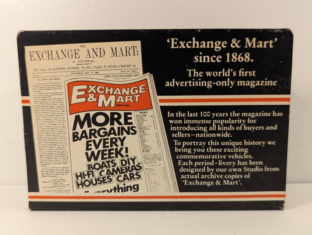 Lledo Exchange & Mart Horse Drawn Delivery Van Die-cast Model