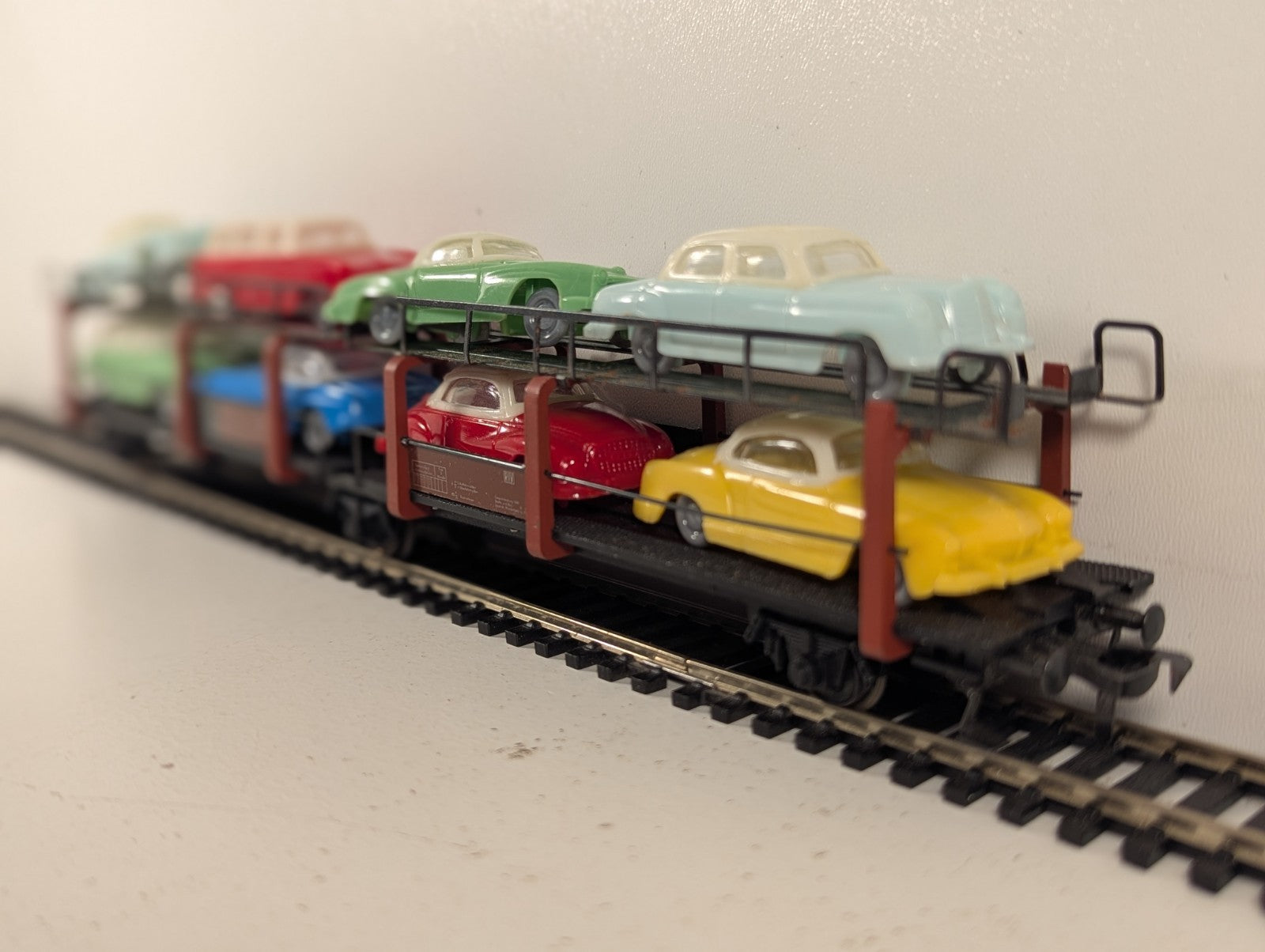 Fleischmann HO Gauge DB Double-Deck Car Transporter Wagon Goods Wagon