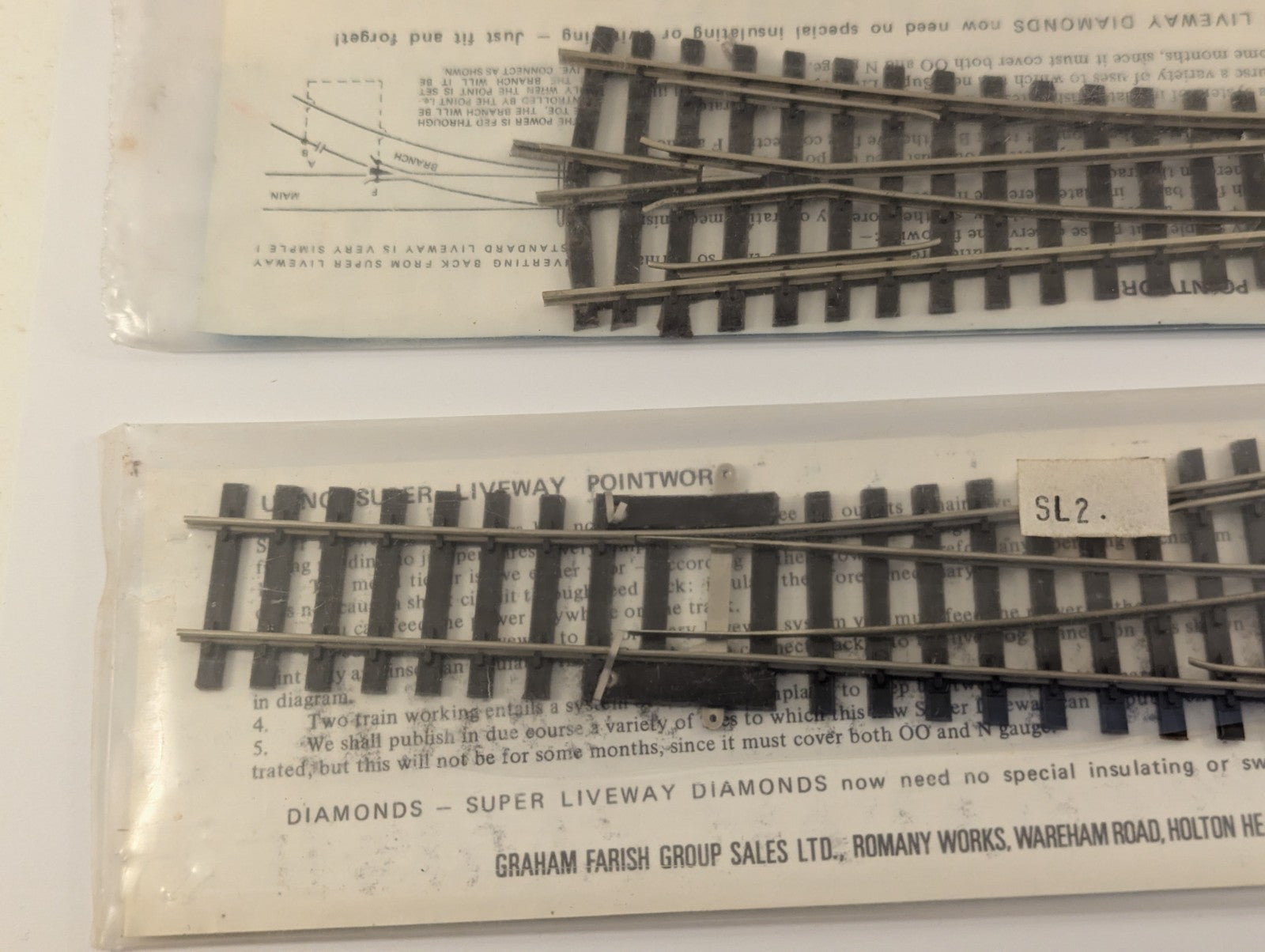 Graham Farish Pair of OO Gauge Points