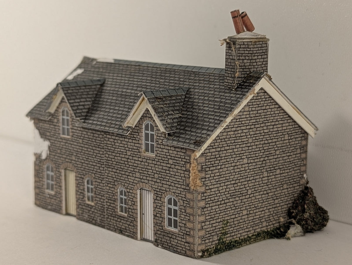 Superquick N Gauge Two Cottages Building Cotswold Stone A4