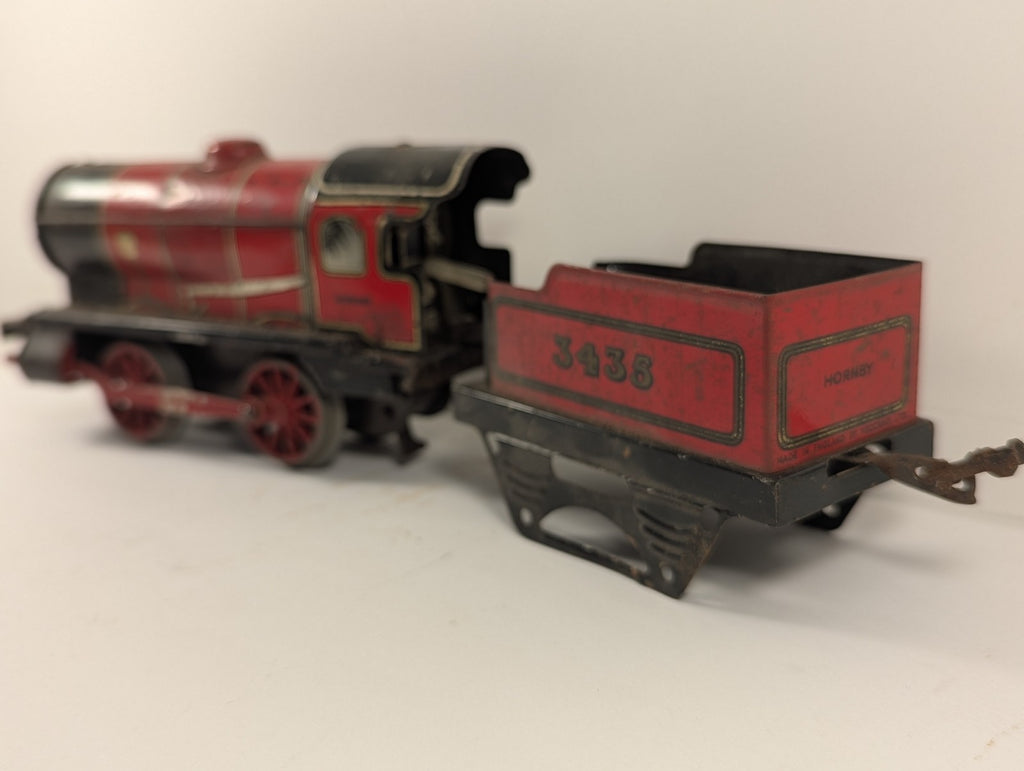 Chad Valley O Gauge No. 20 Steam Locomotive 3435 Red