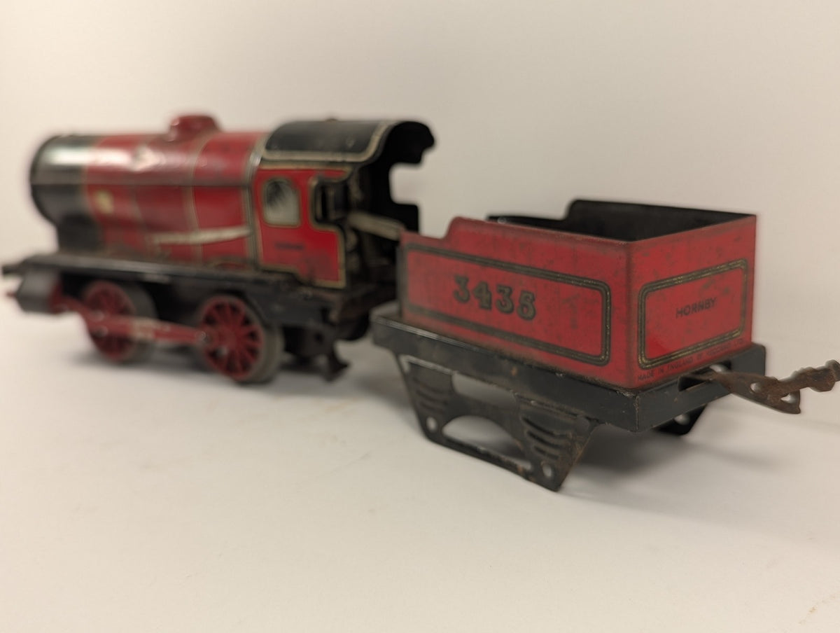 Chad Valley O Gauge No. 20 Steam Locomotive 3435 Red