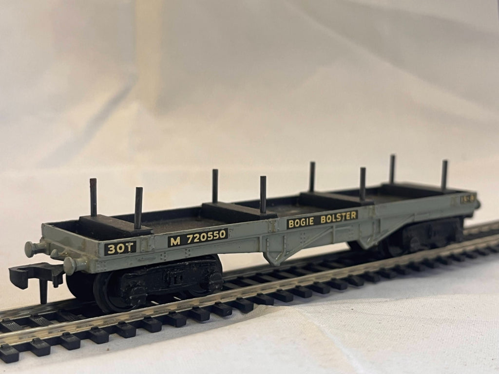 Hornby Dublo 32051 OO Gauge Grey 30 Ton Bogie Bolster Wagon Boxed