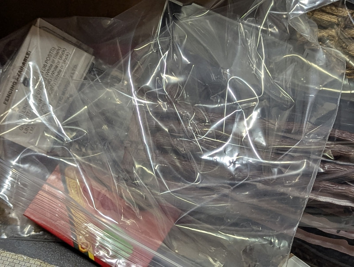 Mixed OO Gauge Scenic Accessories, Buildings and Coach Job Lot