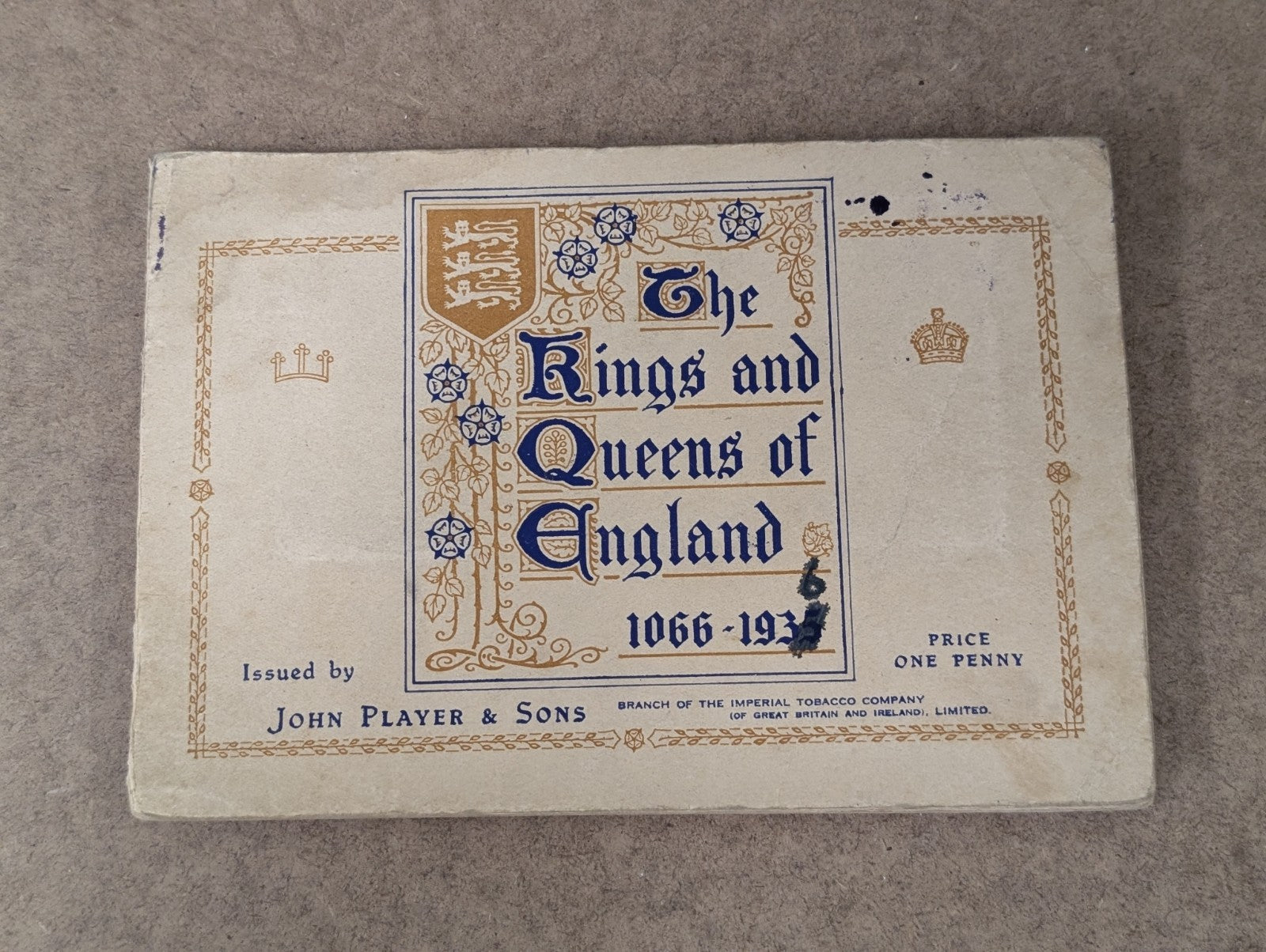 The Kings And Queens Of England 1066-1935 -John Player & Sons Cigarette Cards