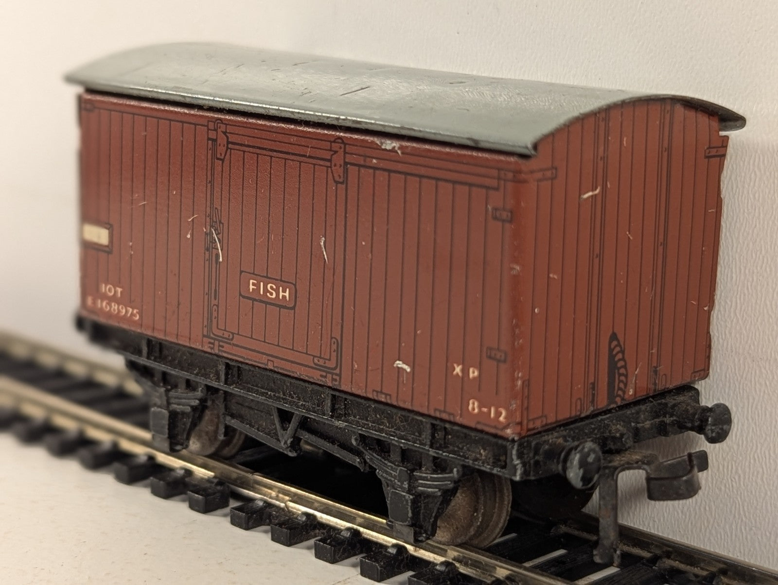 Hornby Dublo OO Gauge BR Fish Van Goods Wagon E168975 BR Bauxite