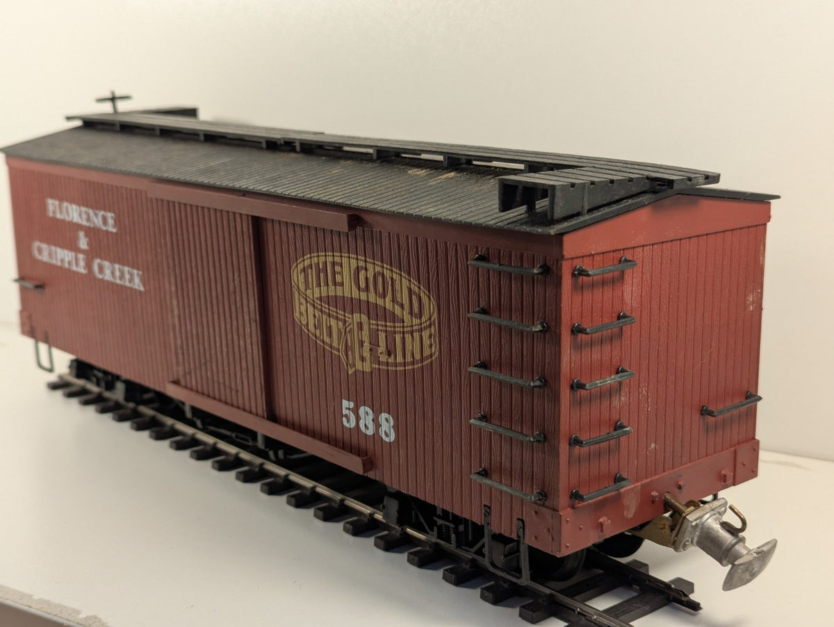Bachmann G Scale Florence & Cripple Creek Boxcar 588 – No Couplers