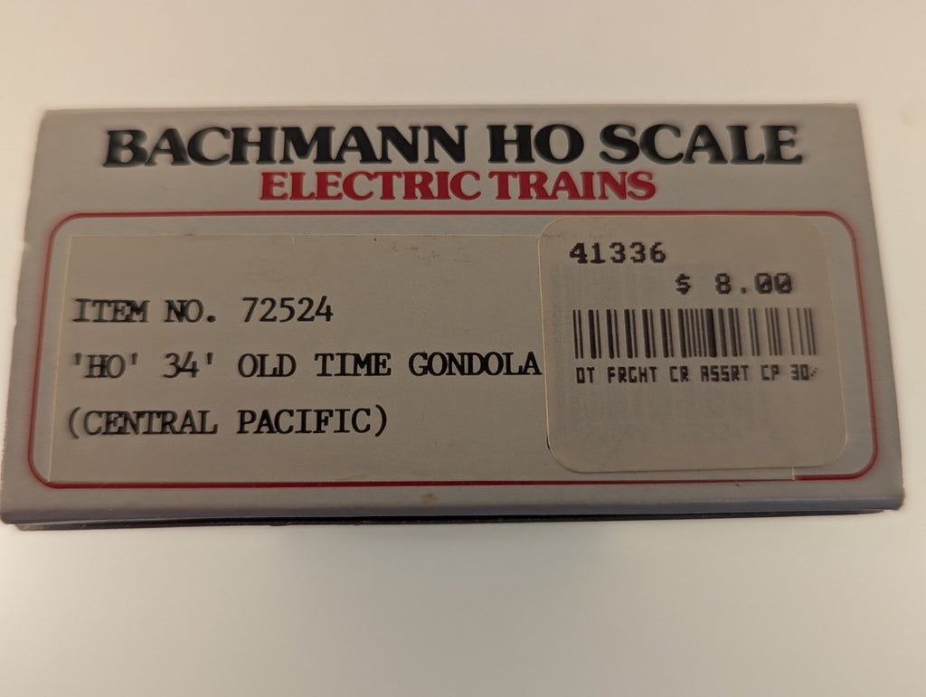 Bachmann HO Scale Old-Time Gondola Car "C.P.R.R." - Boxed