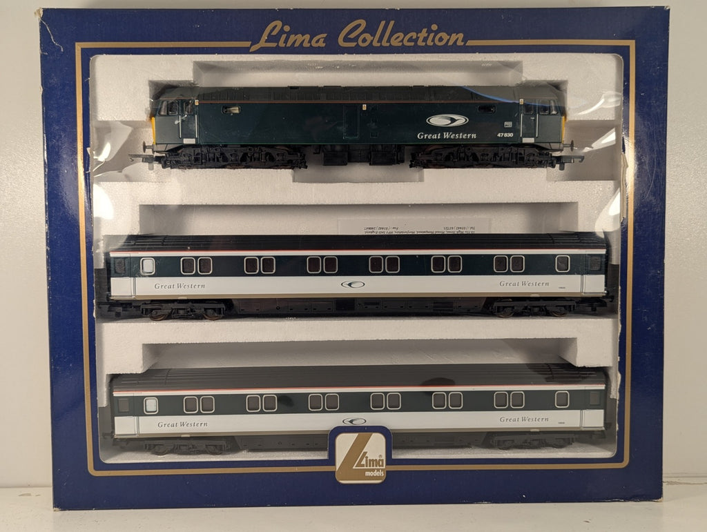 Lima L149970 OO Gauge GWR Class 47 & Two Mk3 Sleeper Coaches Set - boxed