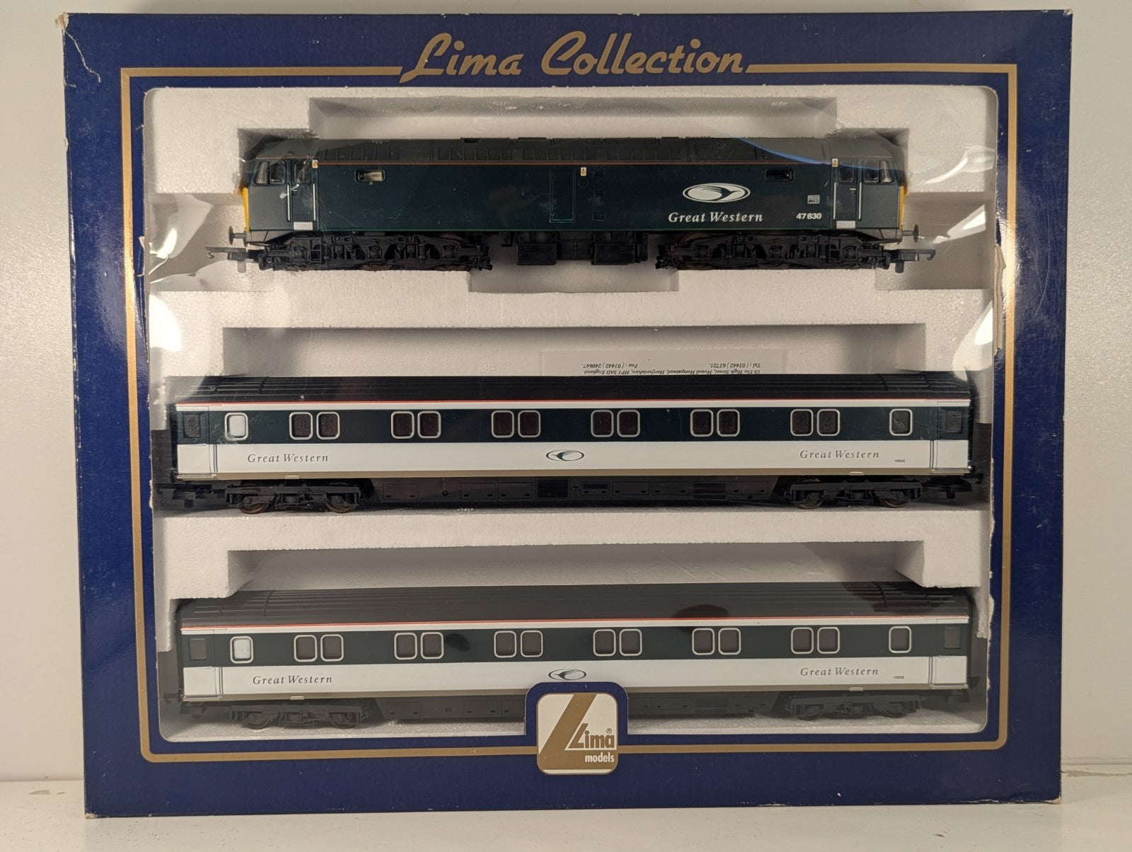 Lima L149970 OO Gauge GWR Class 47 & Two Mk3 Sleeper Coaches Set - boxed