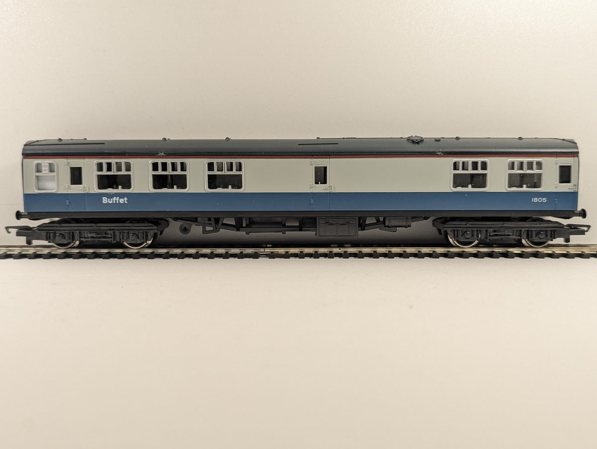 Hornby OO Gauge BR Mk1 Buffet Car Passenger Coach 1805 BR Blue & Grey R.923