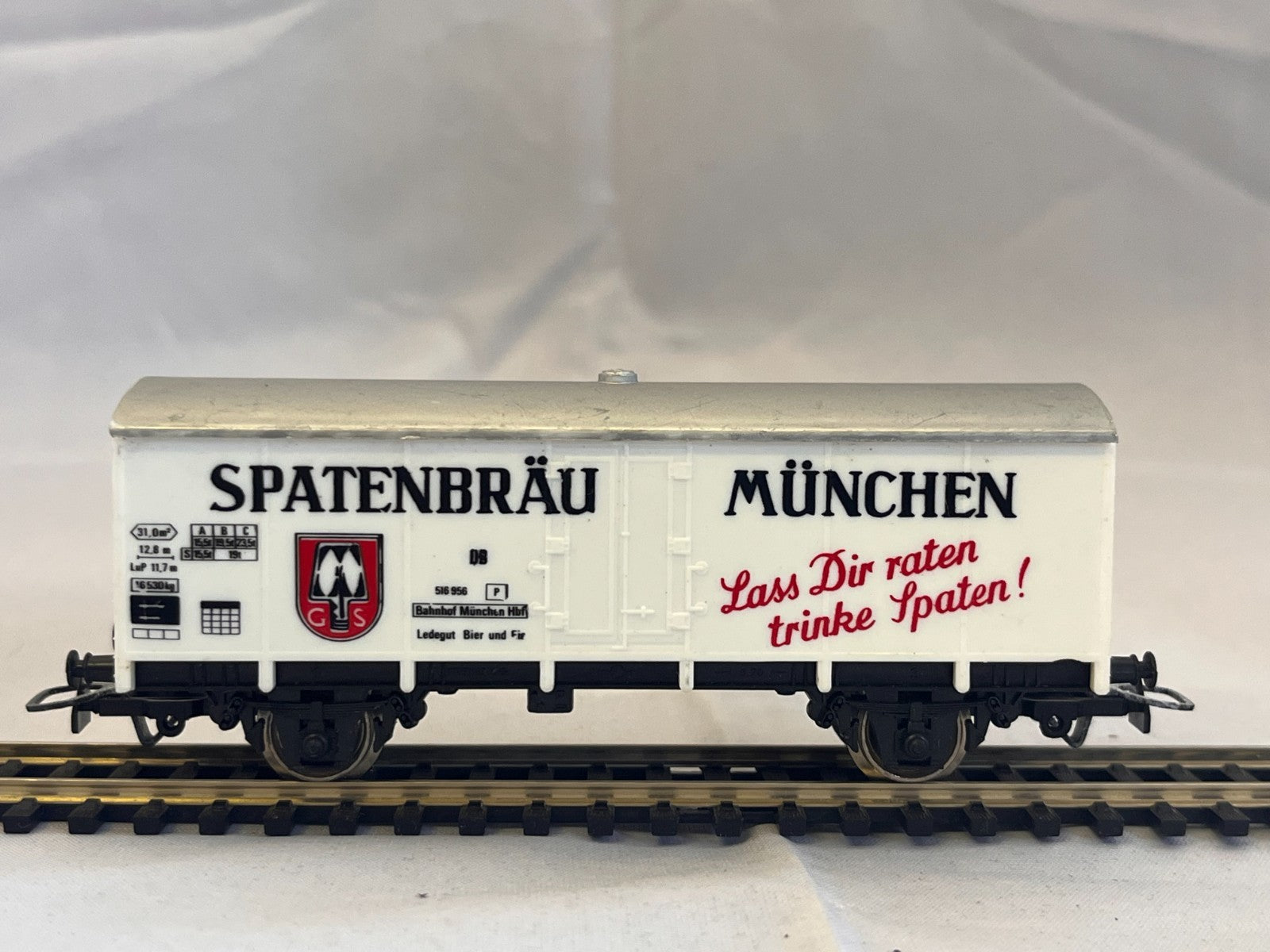 Jouef HO Scale Spatenbräu München Refrigerated Beer Wagon