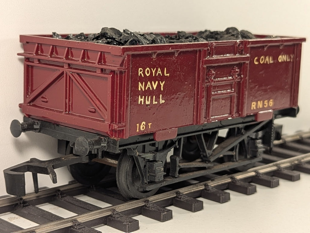 O Gauge Kit-Built 16T Mineral Wagon “Royal Navy Hull Red” Renamed & Numbered